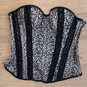 🖤Black&White Bustier Corset🖤
